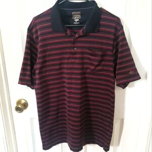 ⭐ Mens Greg Norman for Tasso Elba Play Dry Striped Polo Size XL